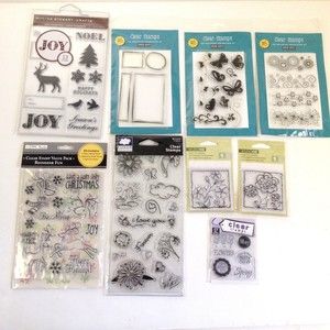 (9) Martha & More Clear Stamp Sets Lot of 9 Variety Pack Holiday Flowers Love